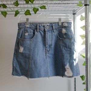 Denim mini skirt